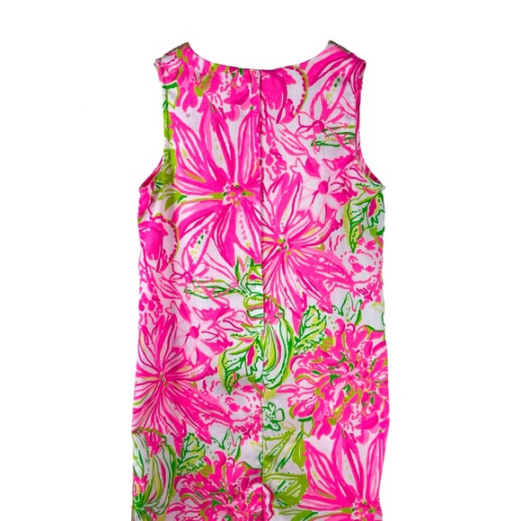 LILLY PULITZER Girls’ Size 8 Carlotta Maxi Dress Pink Floral Print Gold Accents - Picture 6 of 13